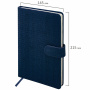Еженедельник датированный 2024 А5 145х215 мм BRAUBERG "Augustus", под кожу, темно-синий, 115018 - Еженедельники