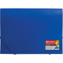 Папка на резинках BRAUBERG "Business", А4, 13 отделений, пластиковый индекс, синяя, 0,5 мм, 224146 - Папки пластиковые с отделениями