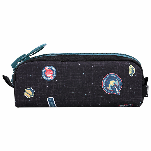 Пенал BRAUBERG с объемной "тракторной" молнией, 1 отделение, ткань, 22х8х6,5 см, "Space mission", 271567 - Пеналы мягкие
