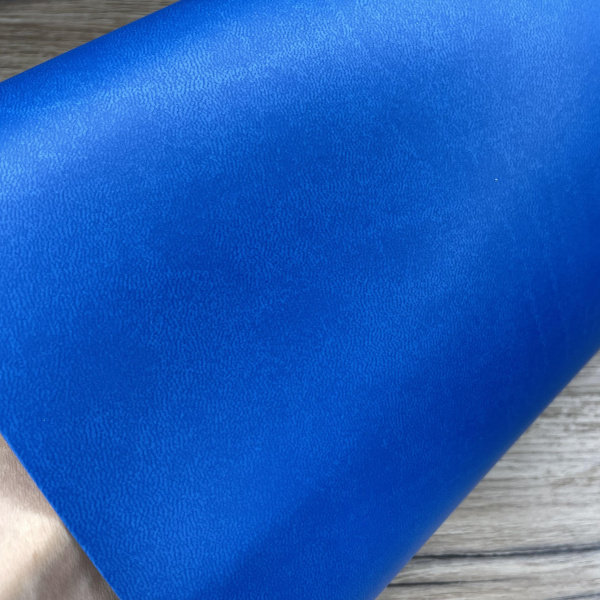 Переплетный кожзам (Италия) матовый, цвет ярко-синий, отрез 33*70 см - Кожзам и экокожа