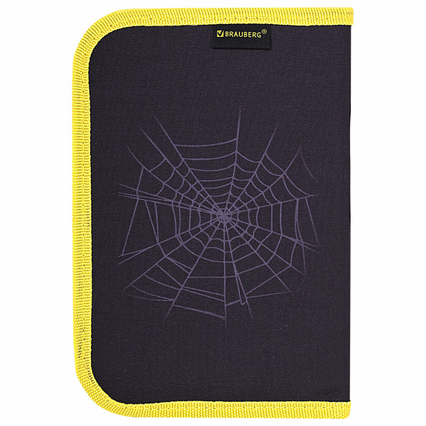 Пенал BRAUBERG с наполнением, 1 отделение, 1 откидная планка, 24 предмета, 21х14 см, "Venomous spider", 271526 - Пеналы с наполнением