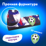 Пенал ЮНЛАНДИЯ, 1 отделение, полиэстер, "Football", черный, 19х4х6 см, 270269 - Пеналы мягкие