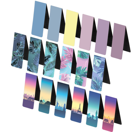 Закладки для книг МАГНИТНЫЕ, "MIX 3", набор 30 шт., 60x20 мм, BRAUBERG, 113179 - Закладки для книг