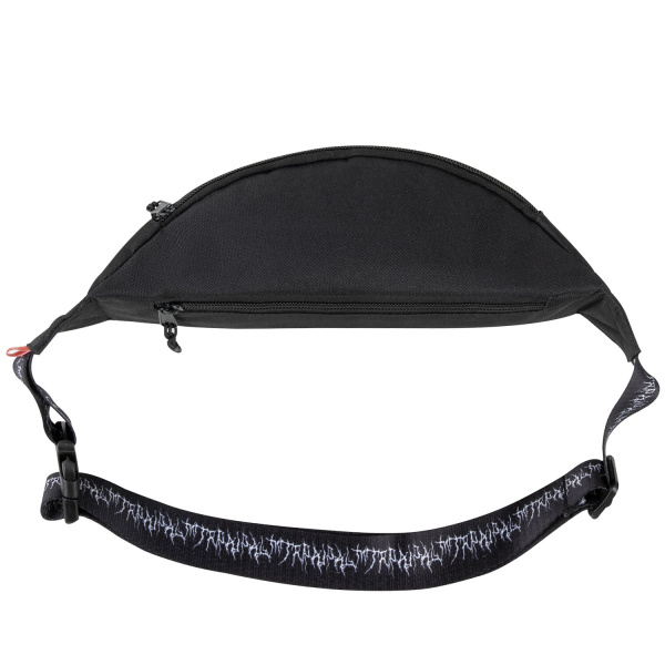 Сумка на пояс BRAUBERG RIO, два отделения, черная с белым, 38х12х8 см, 271692 - Сумки на пояс