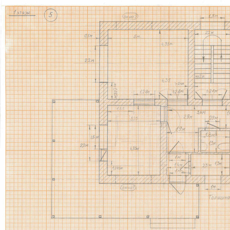 Бумага масштабно-координатная (миллиметровая) 878 мм х 10 м, оранжевая 80 г/м2 - Бумага для рисования в рулоне