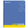 Тетрадь А5, 96 л., BRAUBERG, гребень, клетка, обложка картон, ОДИН ЦВЕТ, 401878 - Тетради более 60 листов