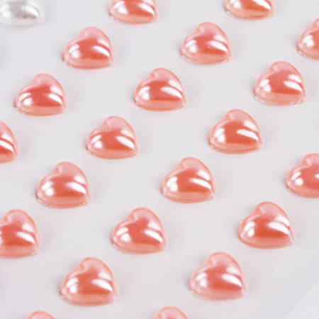 Стразы самоклеящиеся "Сердце", ассорти, 8-10 мм, 85 шт., на подложке, ОСТРОВ СОКРОВИЩ, 661572 - Стразы для творчества