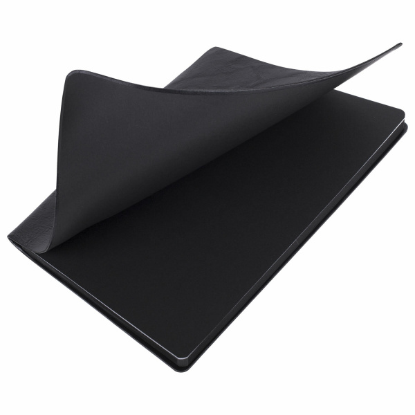 Тетрадь А5 (175х215 мм), BRAUBERG "NEBRASKA", 96 л., под кожу, клетка, черный, 113416 - Бизнес-блокноты и бизнес-тетради