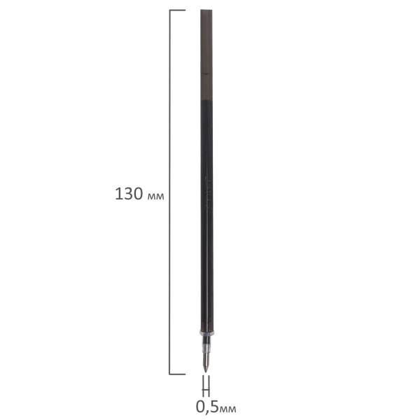 Стержень стираемый гелевый STAFF "College" EGPR-357, 130 мм, ЧЕРНЫЙ, узел 0,5 мм, линия письма 0,35 мм, 170358 - Стержни для ручек гелевых