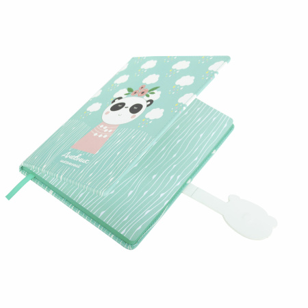 Дневник 1-4 класс 48 л., кожзам (твердая), застежка, ЮНЛАНДИЯ, "ПАНДА", 105956 - Дневники для младших классов