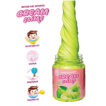 Слайм (лизун) "Cream-Slime", с ароматом лайма, 250 г, SLIMER, SF05-X - Игрушки релаксирующие
