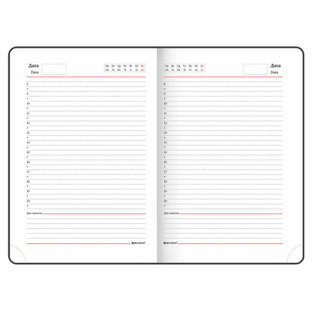 Ежедневник недатированный А5 (138х213 мм), BRAUBERG VISTA, под кожу, гибкий, 136 л., "Birds", 112021 - Ежедневники с покрытием "под кожу и ткань"