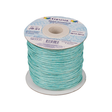 Шнур вощеный "Gamma" 1 мм №15-5812 зеленый