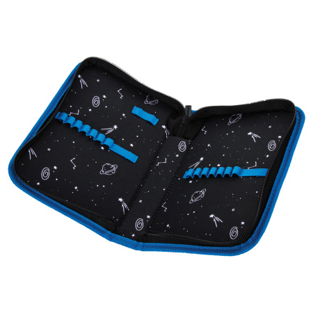 Пенал BRAUBERG, 1 отделение, полиэстер, 21х14 см, "Moon", 270305 - Пеналы каркасные