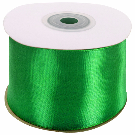 Лента атласная ширина 50 мм, длина 23 м, зеленая, BRAUBERG, 591523 - Ленты для декора, рукоделия и упаковки подарков