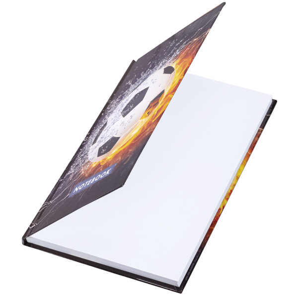 Блокнот А5 (134х206 мм), 80 л., твёрдый, клетка, BRAUBERG KIDS, "Футбол", 114419 - Блокноты детские