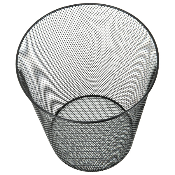 Корзина для бумаг, 9 л, металлическая, черная, BRAUBERG "Germanium", 231958 - Корзины для бумаг