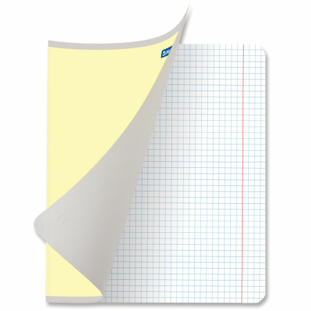 Тетрадь 12 л. BRAUBERG КЛАССИКА NEW клетка, обложка картон, ЖЕЛТАЯ, 105683 - Тетради 12-24 листов