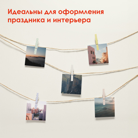 Прищепки декоративные "Пастельные тона", 5 штук, 7,2 см, ассорти, ОСТРОВ СОКРОВИЩ, 662677 - Прищепки для творчества