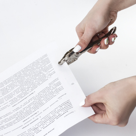 Дырокол металлический на 1 отверстие BRAUBERG "HL-1", до 6 листов, 226867 - Дыроколы на 1 отверстие