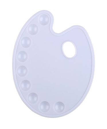 Палитра пластиковая овальная 28,5х21,5см 9 ячеек