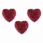 Стразы самоклеящиеся "СЕРДЦА", 12 мм, 15 штук, малиновые, на подложке, ОСТРОВ СОКРОВИЩ, 662234 - Стразы для творчества