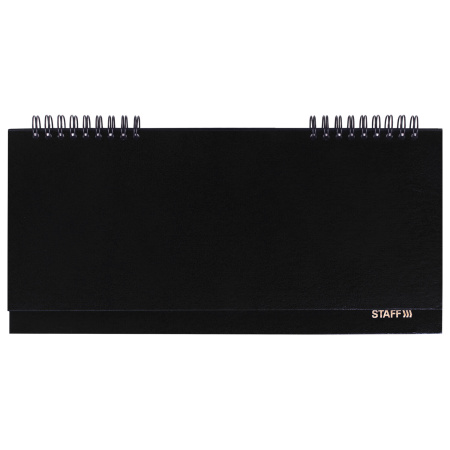Планинг настольный недатированный (285х112 мм) STAFF, бумвинил, 64 л., черный, 127056 - Планинги