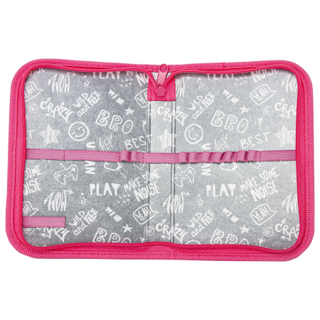 Пенал ПИФАГОР, 1 отделение, полиэстер, 19х13 см, "Black cat", 271010 - Пеналы каркасные