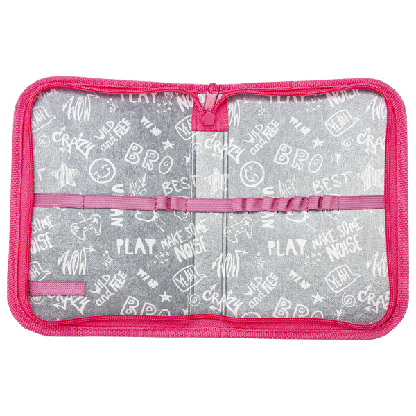 Пенал ПИФАГОР, 1 отделение, полиэстер, 19х13 см, "Black cat", 271010 - Пеналы каркасные