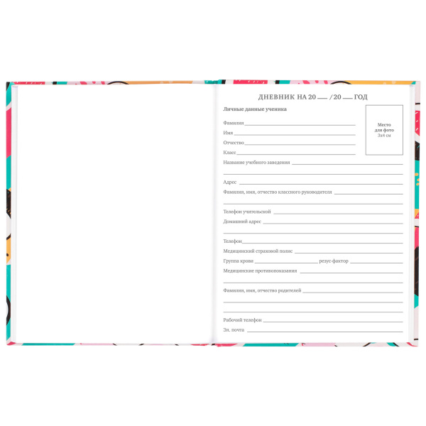 Дневник 5-11 класс 48 л., твердый, BRAUBERG, глянцевая ламинация, с подсказом, "Кокосы", 106396 - Дневники для старших классов