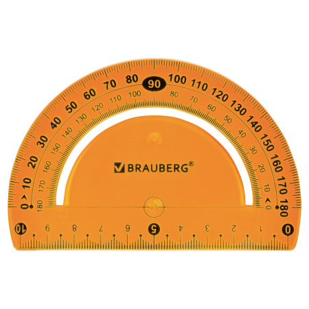 Набор чертежный большой гибкий BRAUBERG "FLEX" (линейка 30 см, треугольник, транспортир), ассорти, 210680 - Наборы чертежные