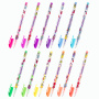 Ручки гелевые ЮНЛАНДИЯ, НАБОР 12 ЦВЕТОВ, НЕОН, корпус с печатью, узел 0,7 мм, линия письма 0,5 мм, 142806 - Наборы гелевых ручек