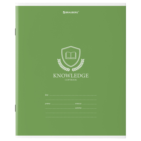Тетрадь 18 л. BRAUBERG линия, обложка картон, "ОДНОТОННЫЙ С ЭМБЛЕМОЙ", 106483 - Тетради 12-24 листов