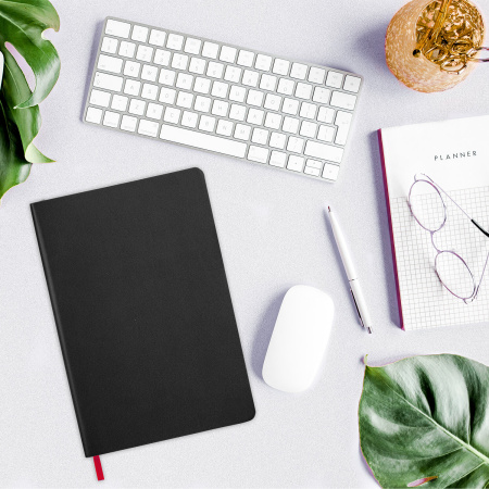 Блокнот А5 (148x218 мм), BRAUBERG "Metropolis Mix", под кожу, 80 л., в точку, черный, 113314 - Бизнес-блокноты и бизнес-тетради