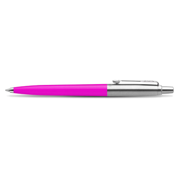 Ручка шариковая PARKER "Jotter Orig Magenta", корпус розовый, нержавеющая сталь, блистер, синяя, 2075996 - Ручки шариковые подарочные