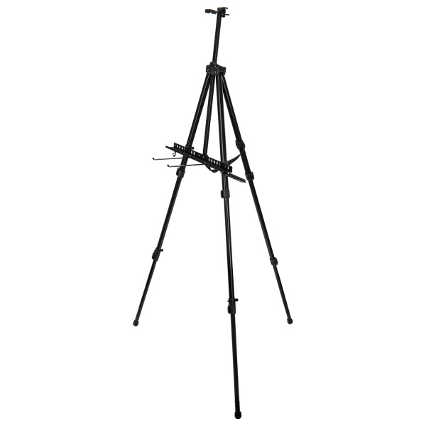 Мольберт-тренога металлический переносной, телескопический, 122х195х100 см, чехол, BRAUBERG ART, 192267 - Мольберты