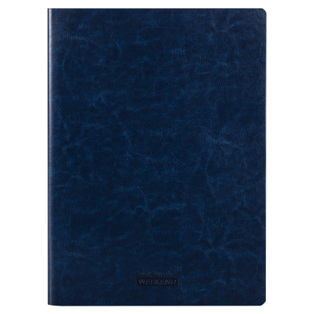 Тетрадь 48 л. в линию обложка гладкий кожзам, сшивка, A5 (147х210мм), ТЕМНО-СИНИЙ, BRAUBERG VIVA, 403894 - Тетради 40-48 листов