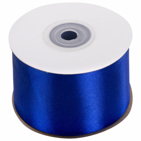 Лента атласная ширина 50 мм, длина 23 м, синяя, BRAUBERG, 591522 - Ленты для декора, рукоделия и упаковки подарков