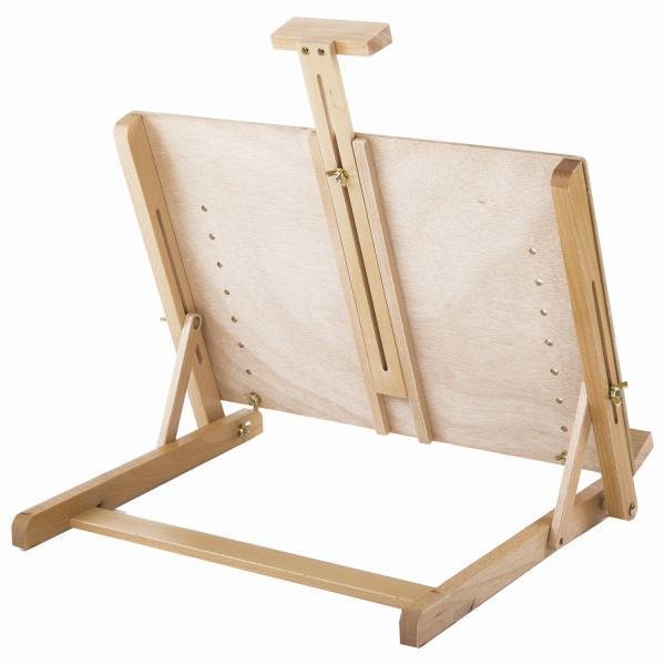 Мольберт настольный BRAUBERG ART CLASSIC, регулируемый верхний держатель, 50х37х39 см, бук, 191756 - Мольберты