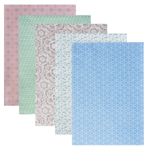 Цветной фетр для творчества, А4, 210х297 мм, ОСТРОВ СОКРОВИЩ, с рисунком, 5 листов, 5 цветов, толщина 2 мм, "Пастель", 660650 - Фетр