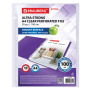 Папки-файлы перфорированные А4 BRAUBERG "EXTRA 1000", КОМПЛЕКТ 50 шт., гладкие, ПЛОТНЫЕ, 100 мкм, 229672 - Папки перфорированные