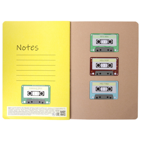 Тетрадь 40 л. в клетку обложка КРАФТ, бежевая бумага 70 г/м2, сшивка, А5 (147х210 мм), Vintage, BRAUBERG, 403761 - Тетради 40-48 листов