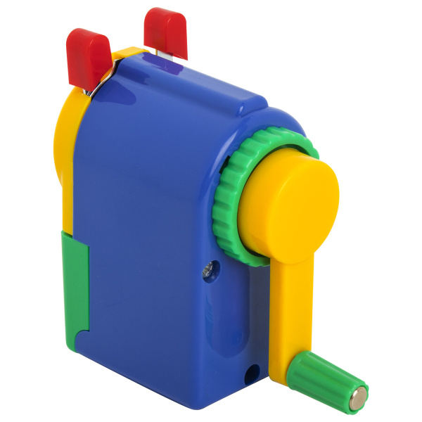 Точилка механическая ЮНЛАНДИЯ "Светофор", металлический механизм, корпус голубой, 228766 - Точилки механические