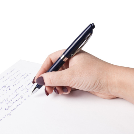 Ручка шариковая автоматическая BRAUBERG "Diplomat", СИНЯЯ, корпус ассорти, узел 0,7 мм, линия письма 0,35 мм, 141007 - Ручки шариковые автоматические