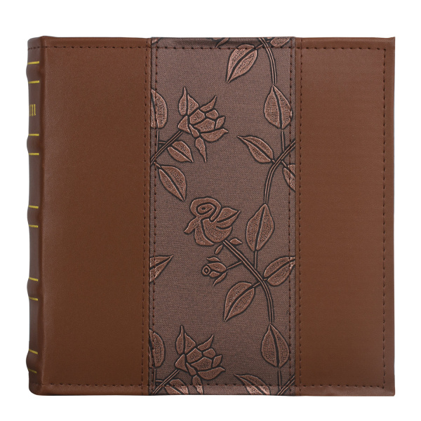 Фотоальбом BRAUBERG на 200 фото 10х15 см, под кожу (комбинированную), бумажные страницы, бокс, коричневый, 390483 - Фотоальбомы