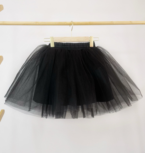 Юбка нарядная из фатина черная - Юбки