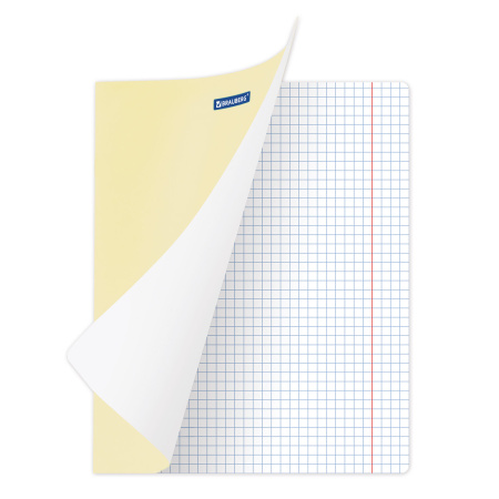 Тетради 18 л. КОМПЛЕКТ 20 шт. BRAUBERG "КЛАССИКА NEW", клетка, обложка картон, ЖЕЛТАЯ, 880059 - Тетради 12-24 листов