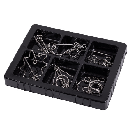 Головоломки металлические большие ЗОЛОТАЯ СКАЗКА, набор 6 штук, HIGH level, 664927 - Игрушки развивающие