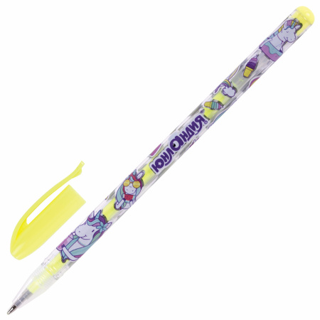 Ручки гелевые ЮНЛАНДИЯ, НАБОР 6 ЦВЕТОВ, ПАСТЕЛЬ, корпус с печатью, узел 0,7 мм, линия письма 0,5 мм, 142803 - Наборы гелевых ручек