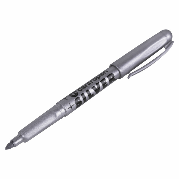 Маркер для декорирования СЕРЕБРЯНЫЙ CENTROPEN, круглый наконечник, 1,5-3 мм, 2690, 6 2690 0194 - Маркеры перманентные